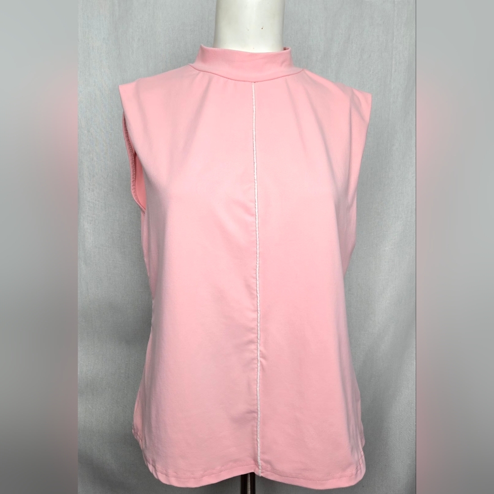 EMERY ROSE Pink Career Sleeveless Blouse Soft Stretch Top Size L